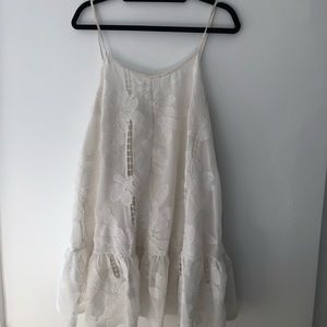 SOLD! Showpo. While Lace Flowly Dress